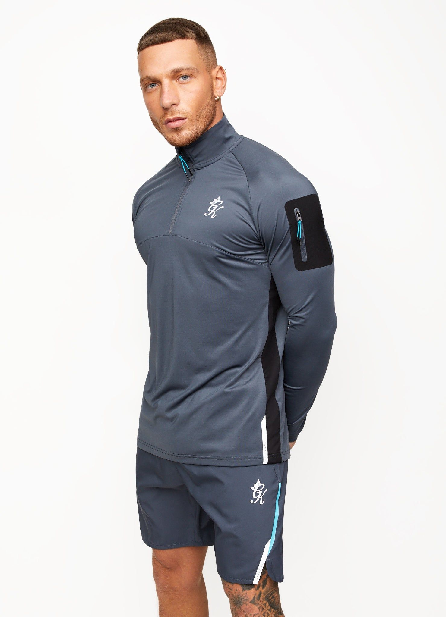 Gym King Flex 1/4 Zip Funnel - Dark Grey sold by The Gym King product image thumbnail 8