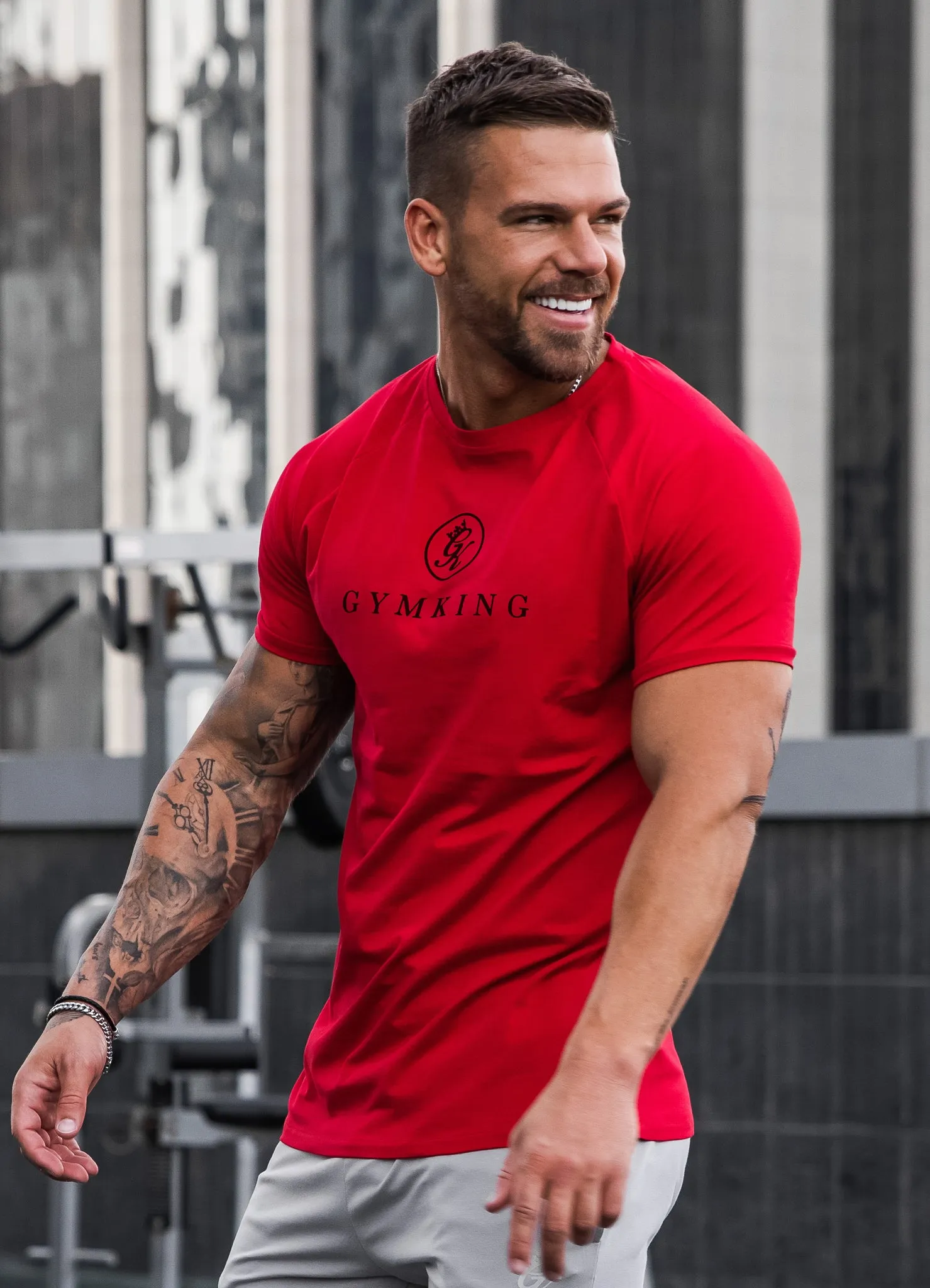 Gym King Pro Logo Jersey Tee - Red sold by The Gym King