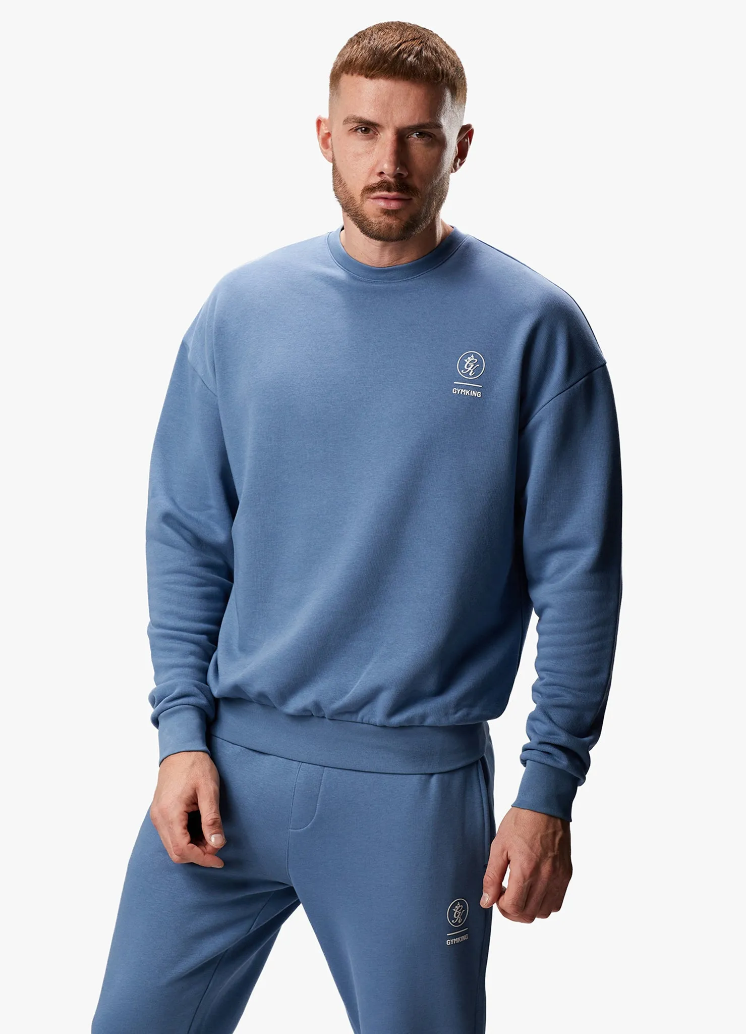 Gym King Aventus Drop Shoulder Crew - Blue Smoke sold by The Gym King product image thumbnail 2