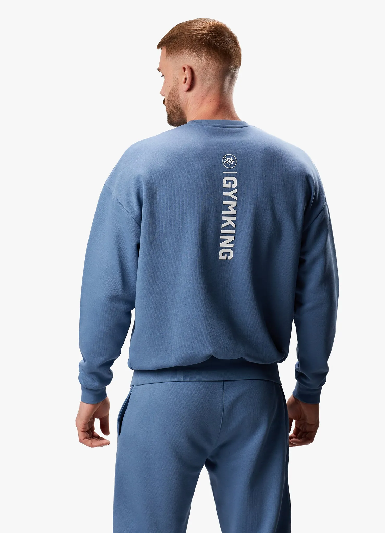 Gym King Aventus Drop Shoulder Crew - Blue Smoke sold by The Gym King