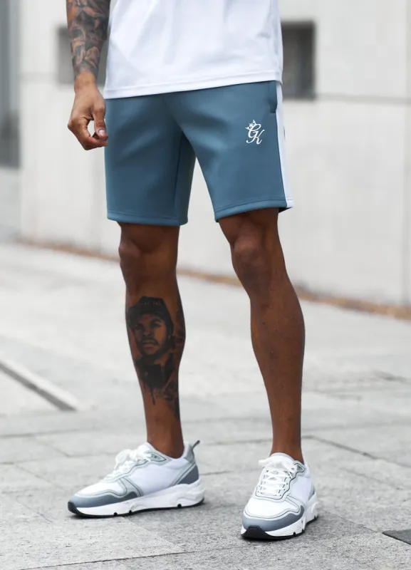 Gym King Core Plus Poly Short - Smoke Blue/White sold by The Gym King