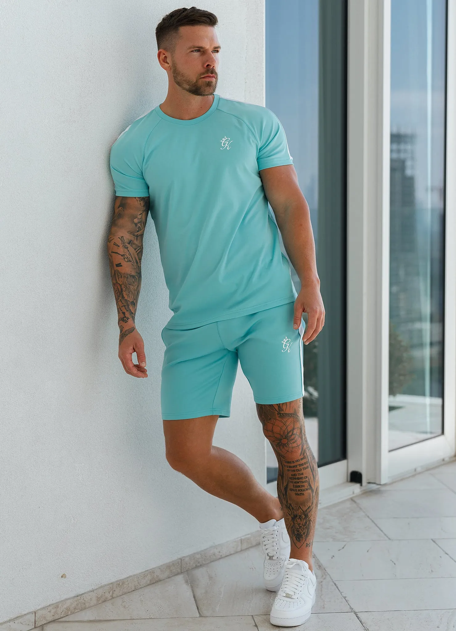Gym King Core Plus Poly Short - Aqua Blue sold by The Gym King product image thumbnail 3
