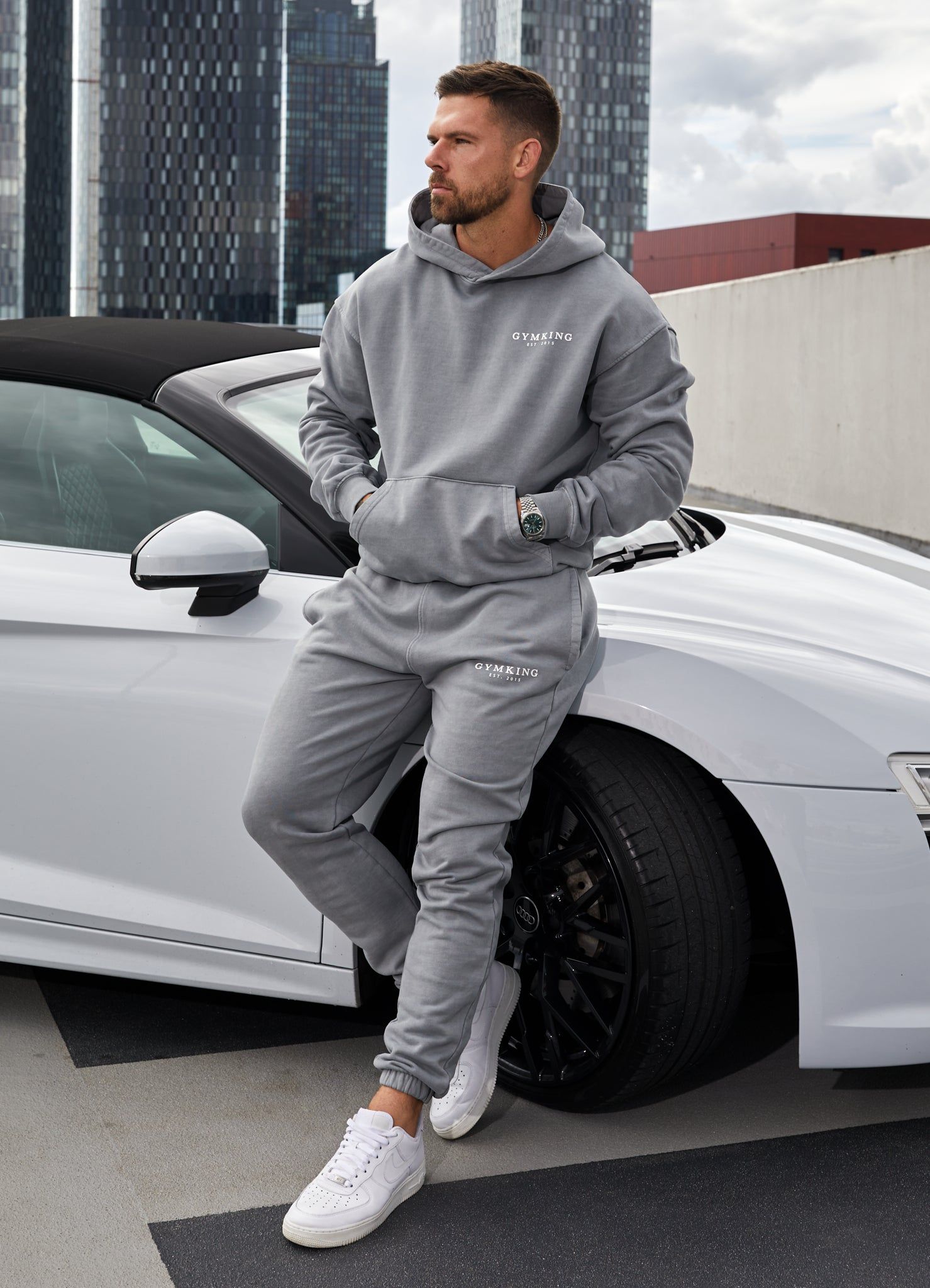Gym King Est. Legacy Jogger - Washed Grey sold by The Gym King product image thumbnail 4