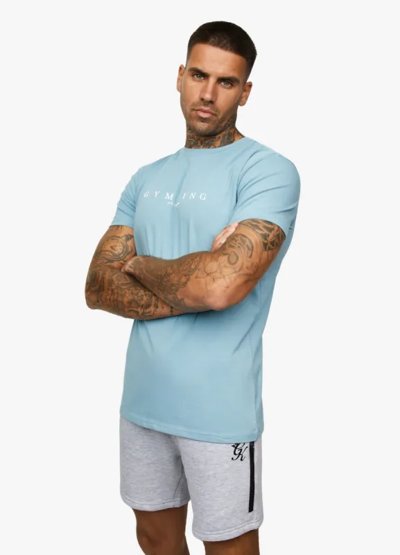Gym King Mindset Tee - Smoke Blue sold by The Gym King
