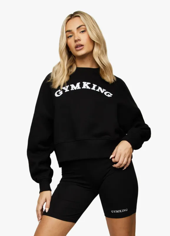 Gym King Varsity Crew - Black sold by The Gym King