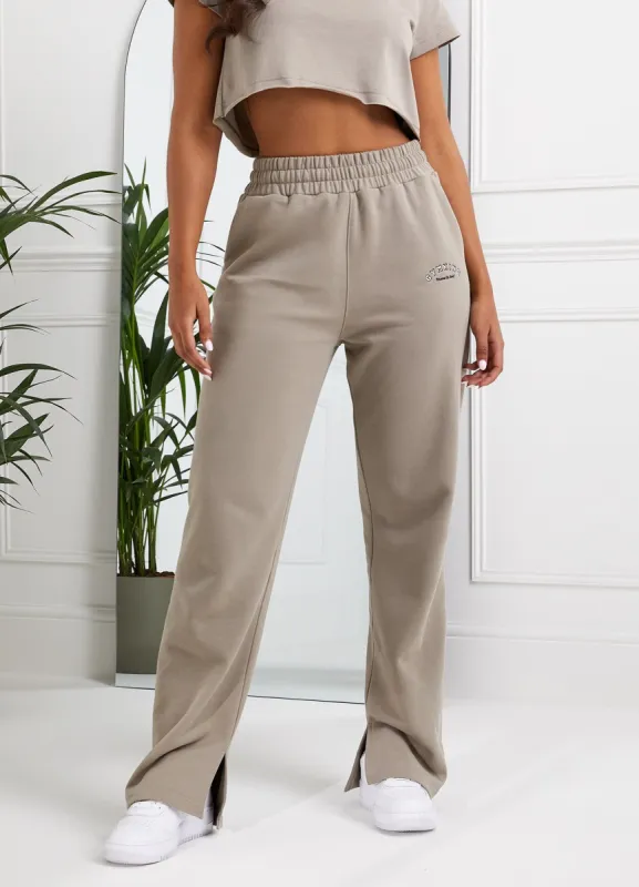 Gym King Radiance Straight Leg Split Hem Jogger - Mocha sold by The Gym King