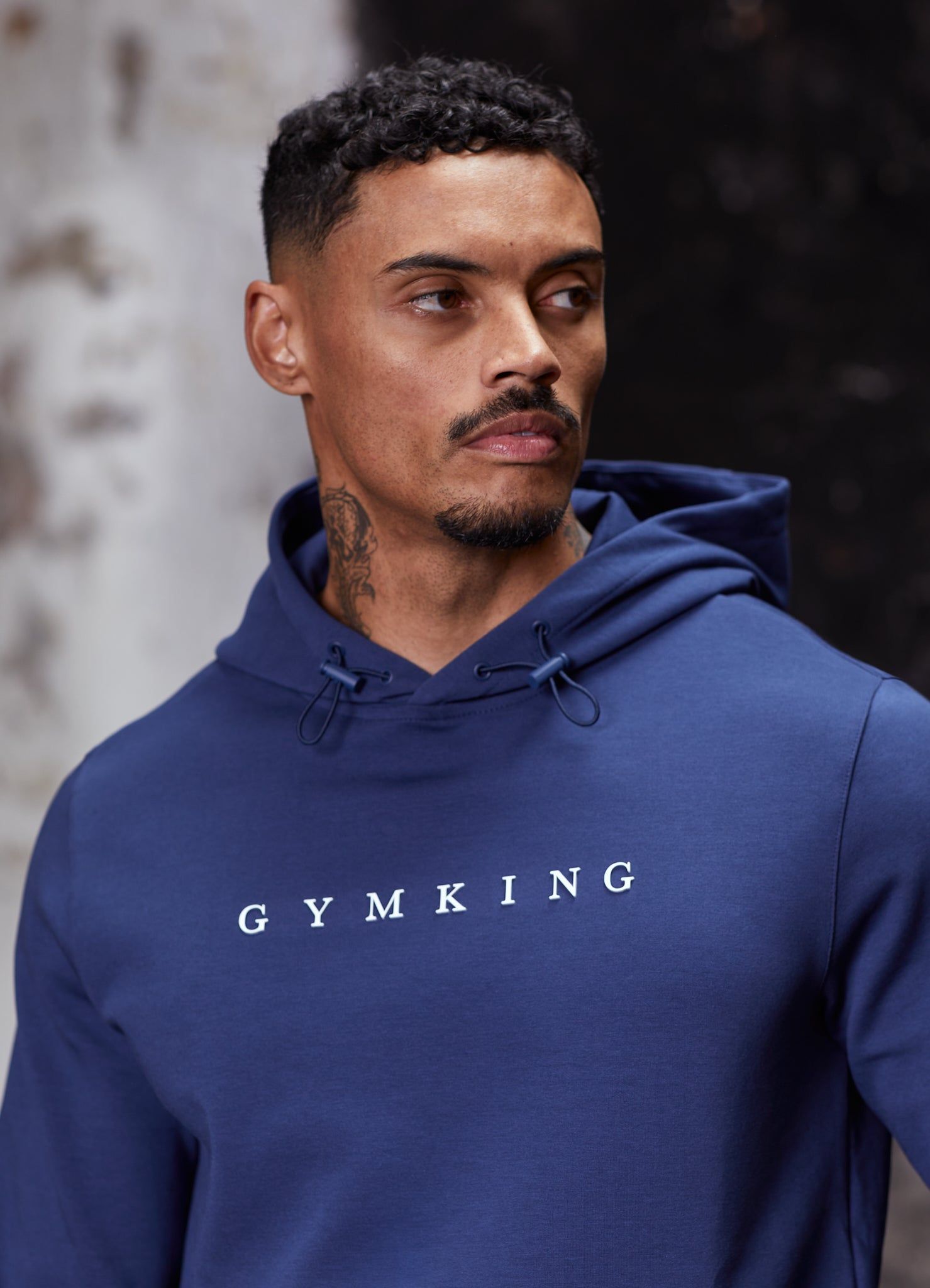 Gym King Linear Print Interlock Hood - Indigo Blue sold by The Gym King product image thumbnail 3