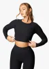 Gym King Align LS Crop Tee - Black sold by The Gym King