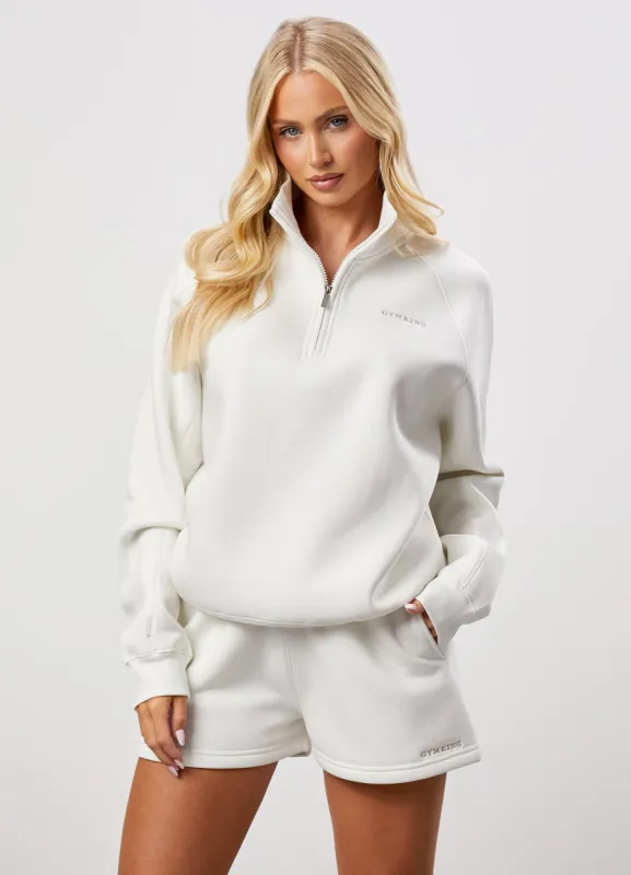 Gym King 365 Raglan Sleeve Funnel - Cream sold by The Gym King