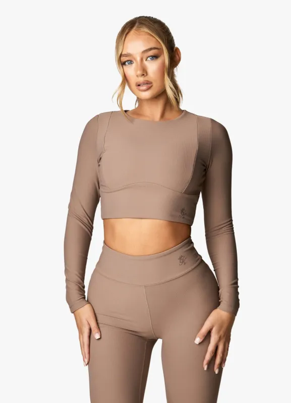 Gym King Align LS Crop Tee - Iron sold by The Gym King
