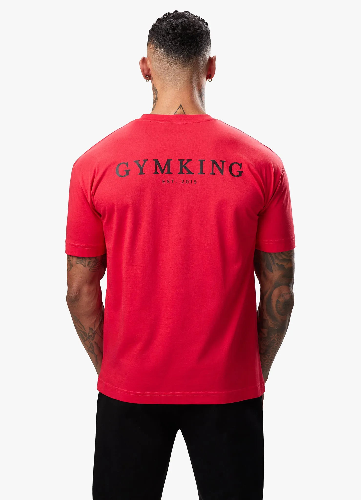 Gym King Established Tee - Red/Black sold by The Gym King