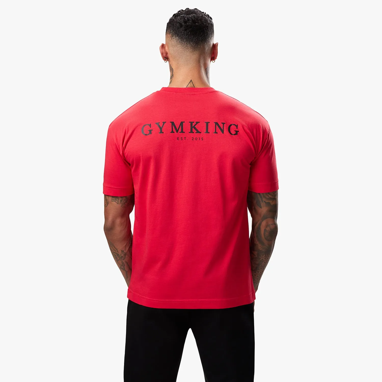 Gym King Established Tee - Red/Black sold by The Gym King product image thumbnail 2