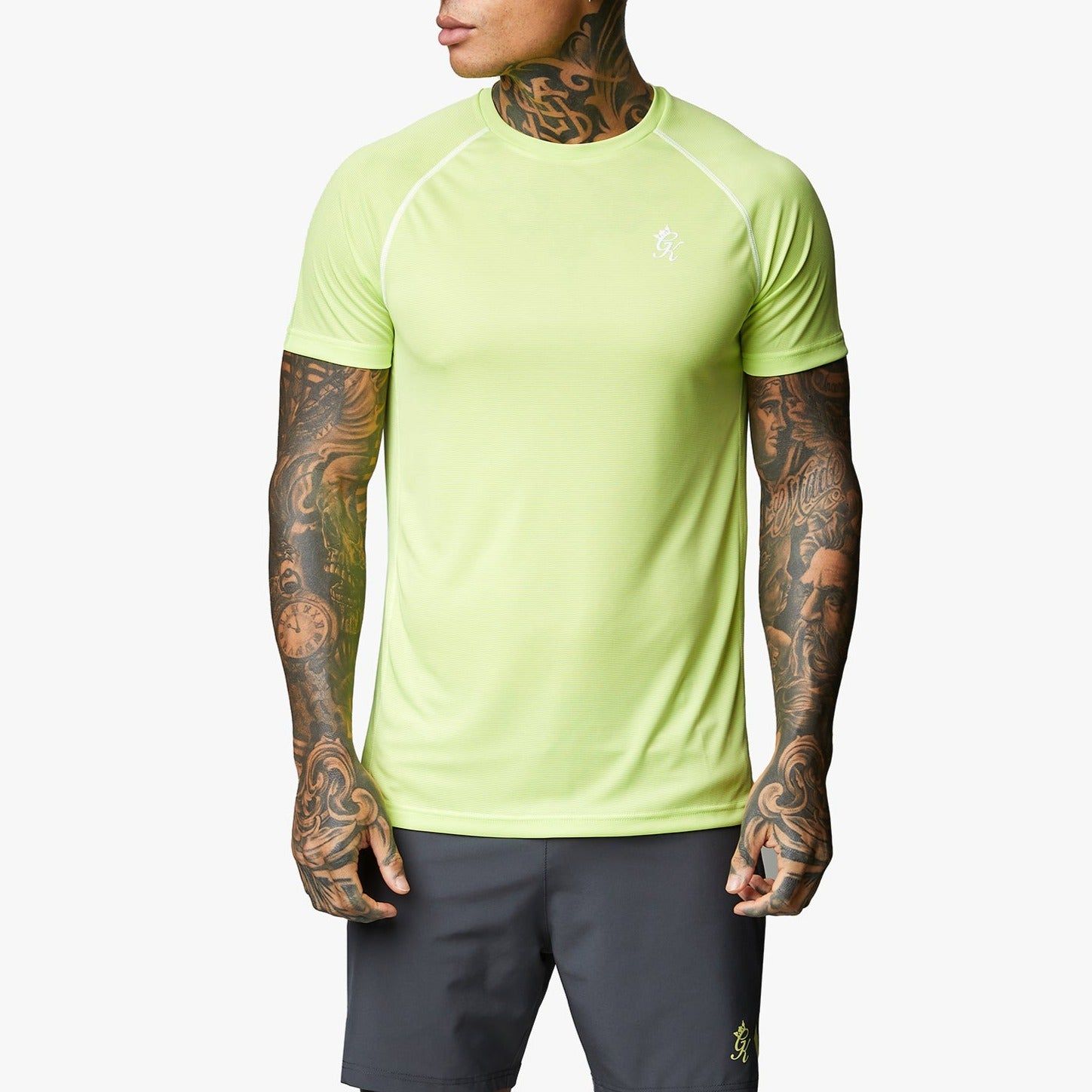 Gym King Motivate Stripe Tee - Lime/Graphite sold by The Gym King product image thumbnail 2
