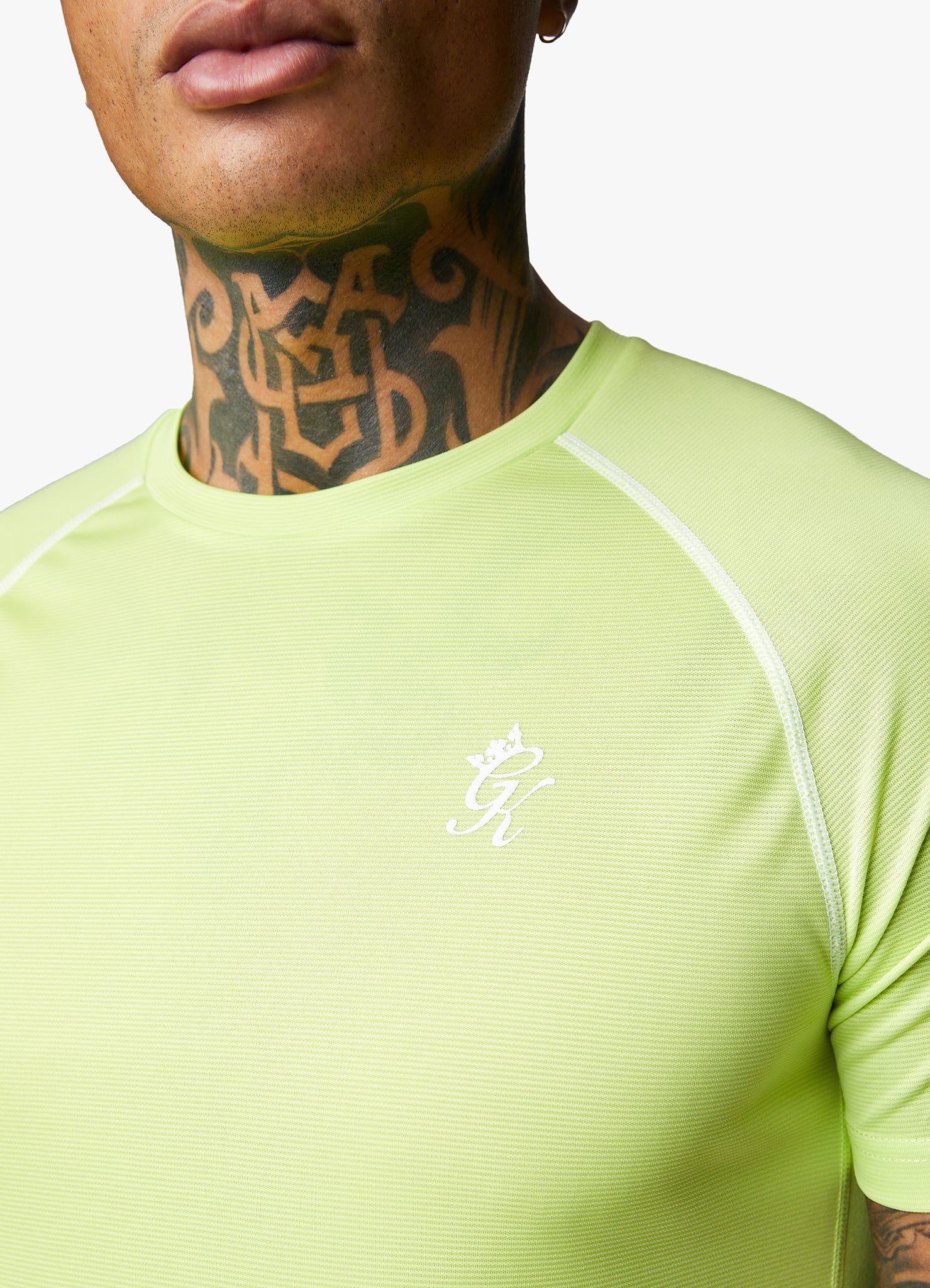 Gym King Motivate Stripe Tee - Lime/Graphite sold by The Gym King product image thumbnail 7