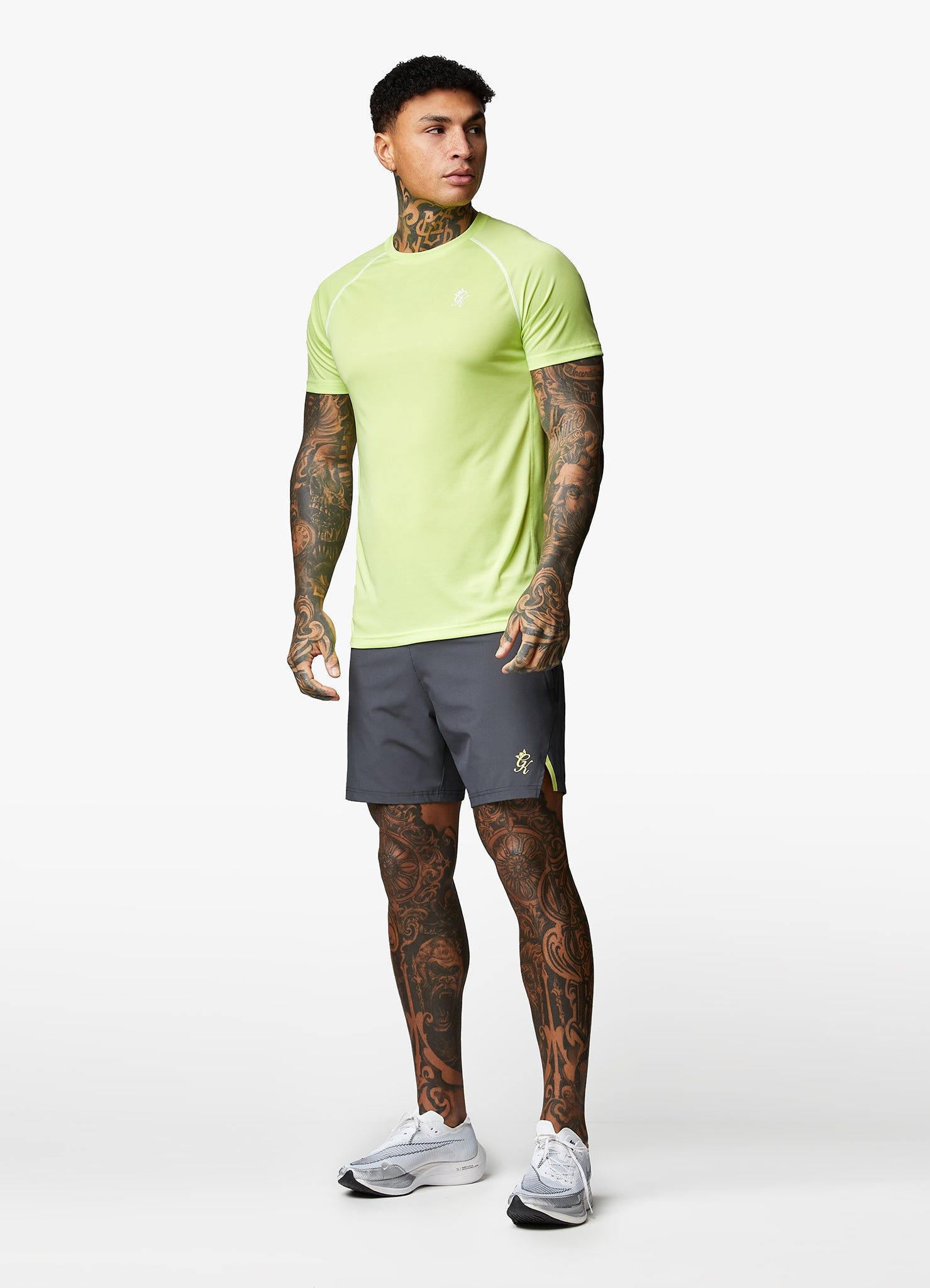 Gym King Motivate Stripe Tee - Lime/Graphite sold by The Gym King product image thumbnail 5