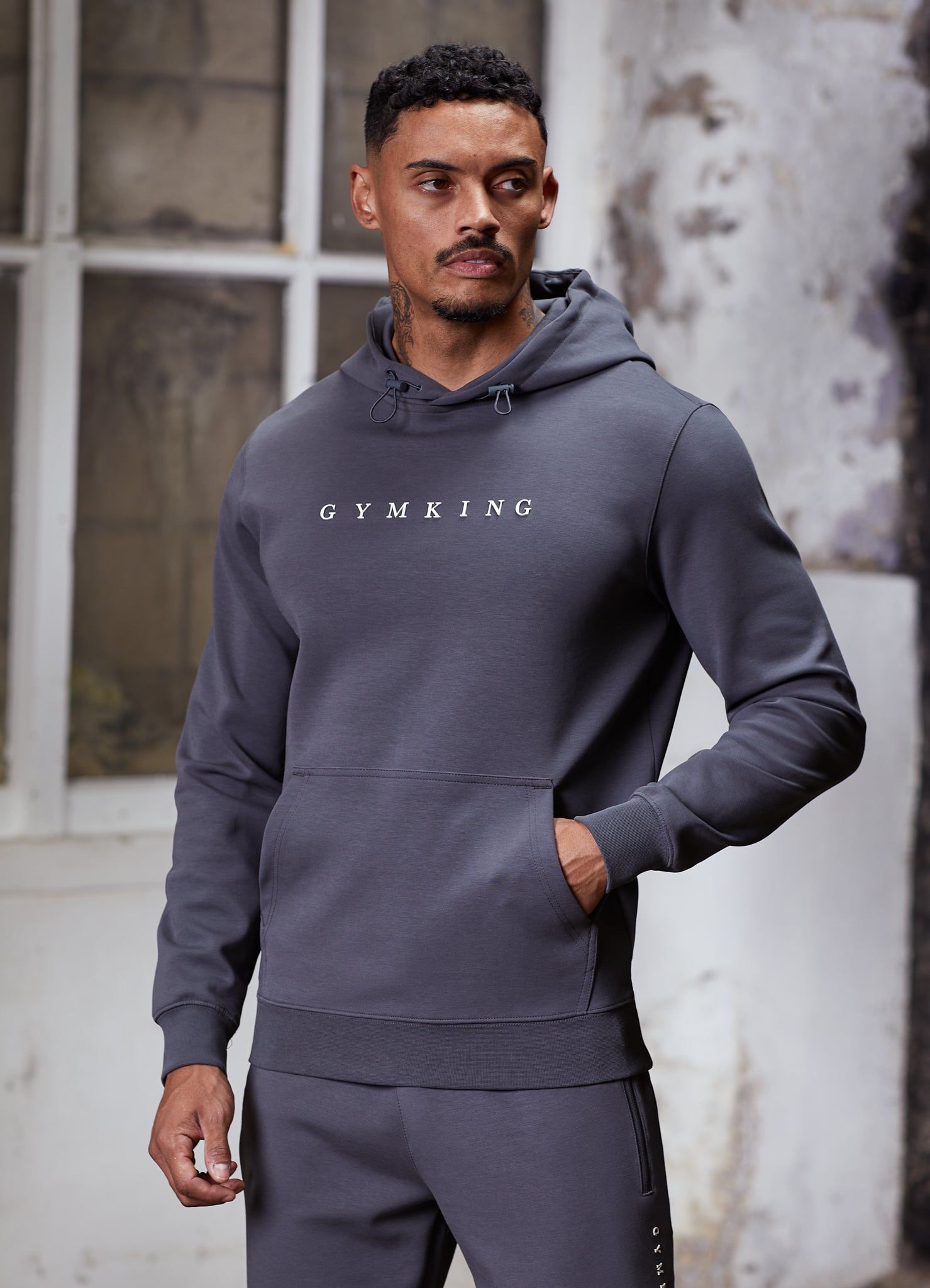 Gym King Linear Print Tracksuit - Graphite sold by The Gym King product image thumbnail 3