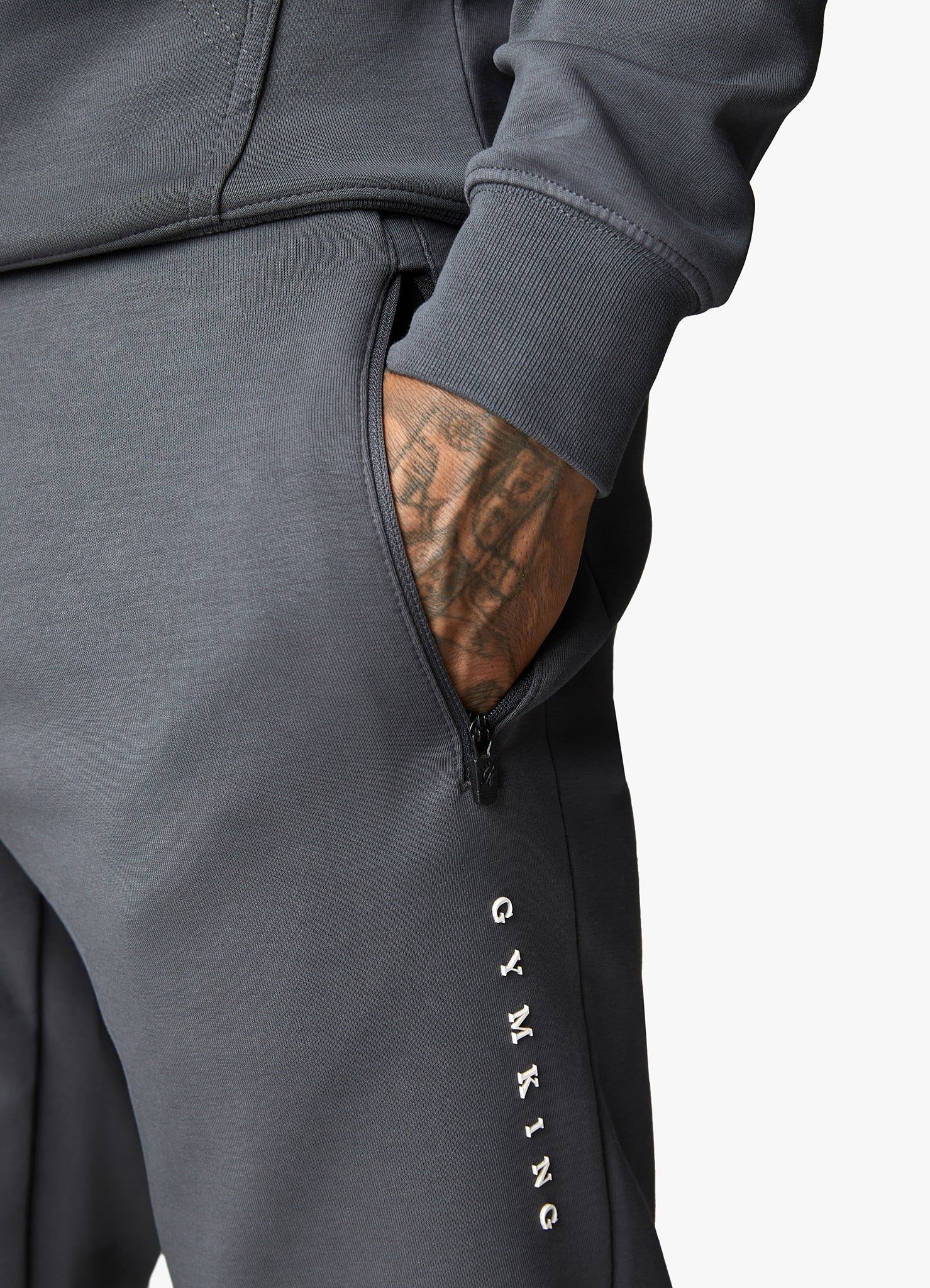 Gym King Linear Print Tracksuit - Graphite sold by The Gym King product image thumbnail 15