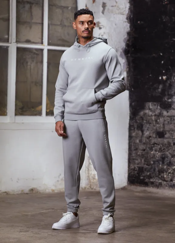 Gym King Linear Print Tracksuit - Cloudy Grey sold by The Gym King