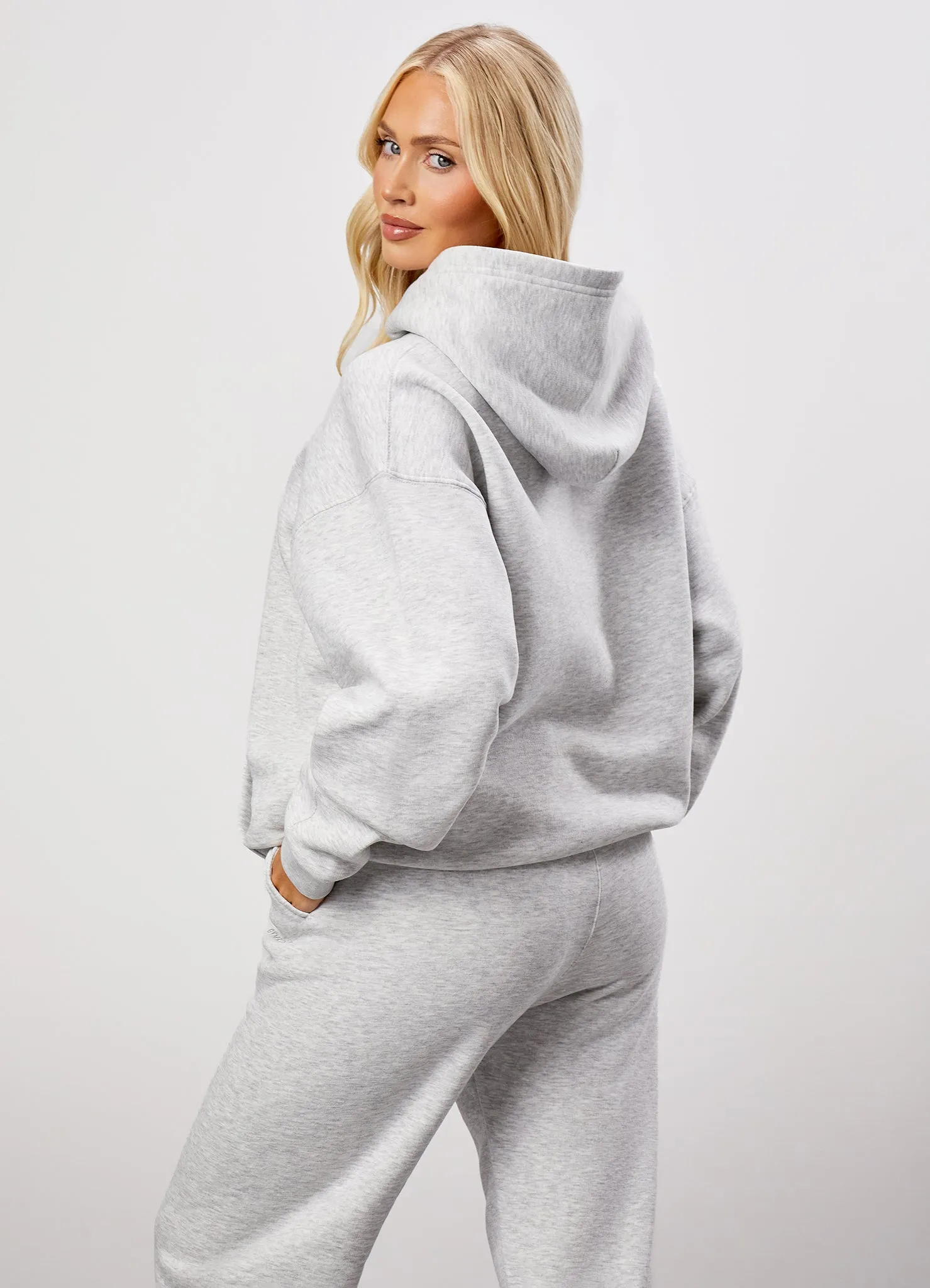 Gym King 365 Relaxed Fit Fleece Hoodie - Snow Marl sold by The Gym King product image thumbnail 3