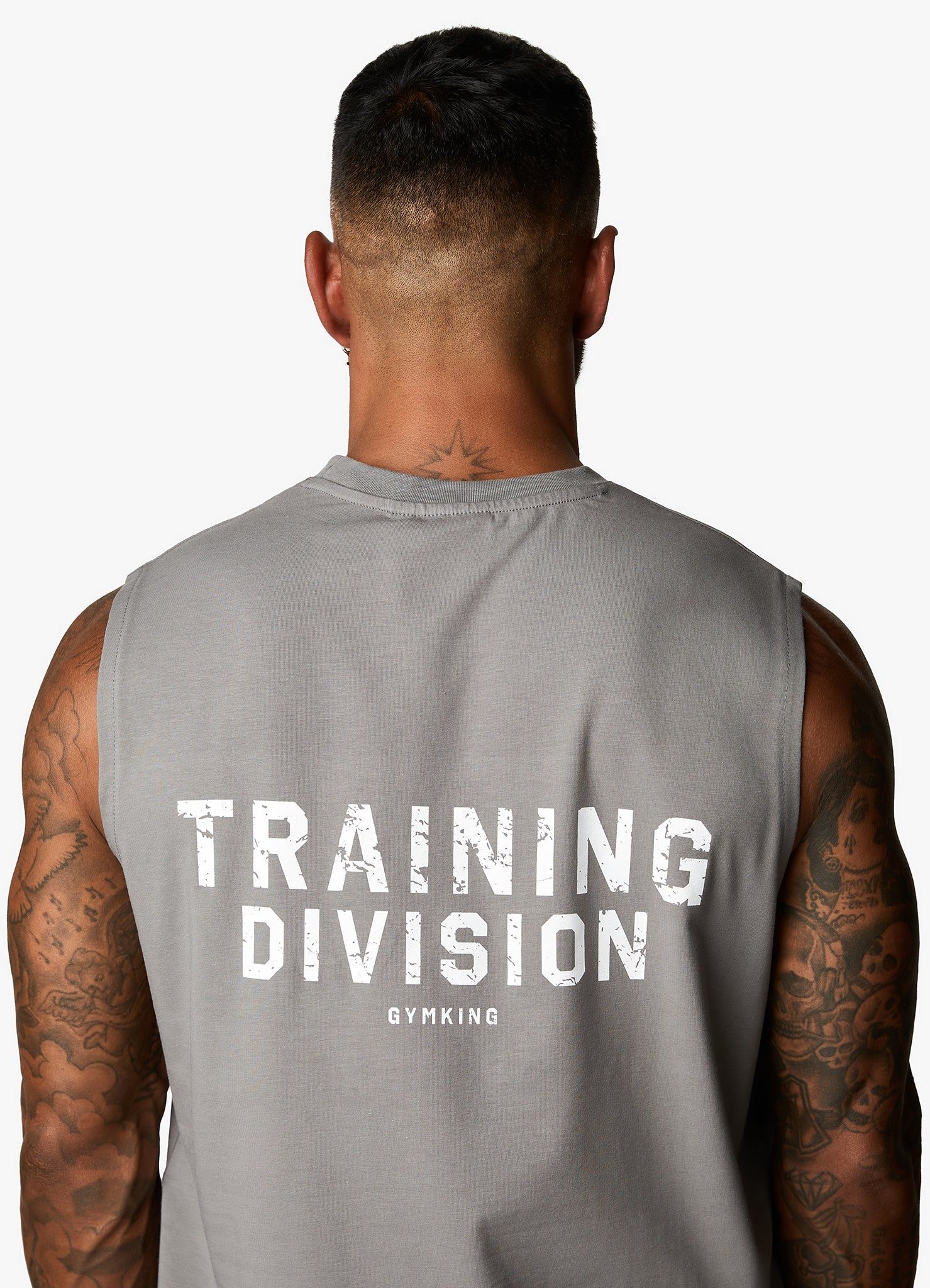 Gym King Training Division Tank - Grey/White sold by The Gym King product image thumbnail 4