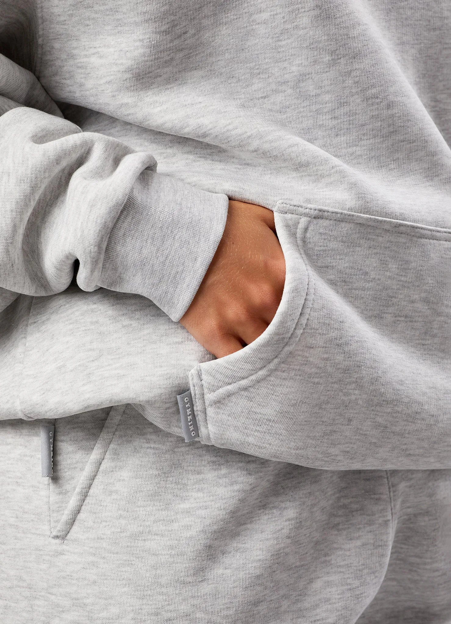 Gym King 365 Relaxed Fit Fleece Hoodie - Snow Marl sold by The Gym King product image thumbnail 5