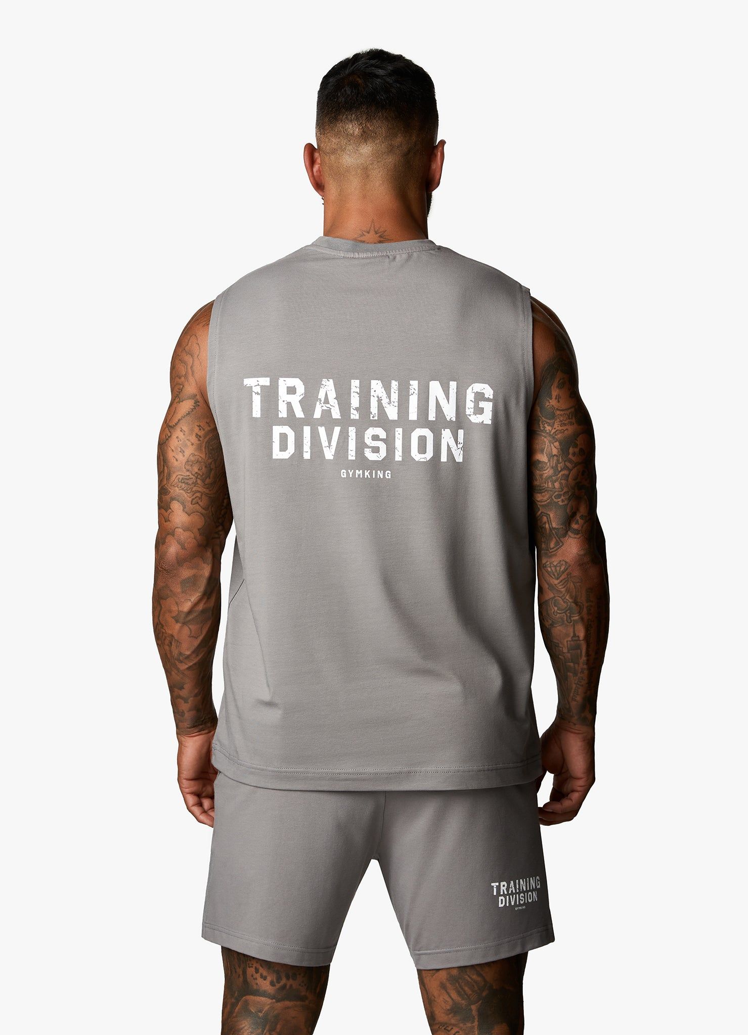 Gym King Training Division Tank - Grey/White sold by The Gym King