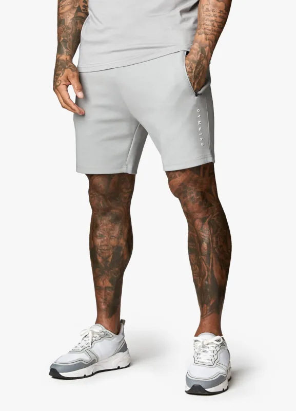 Gym King Linear Print Interlock Short - Cloudy Grey sold by The Gym King