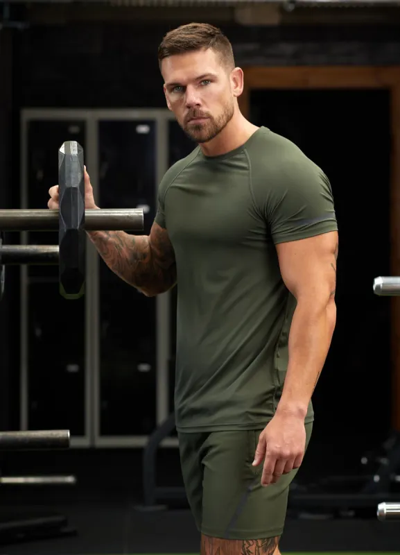 Gym King Covert SS Tee - Khaki sold by The Gym King