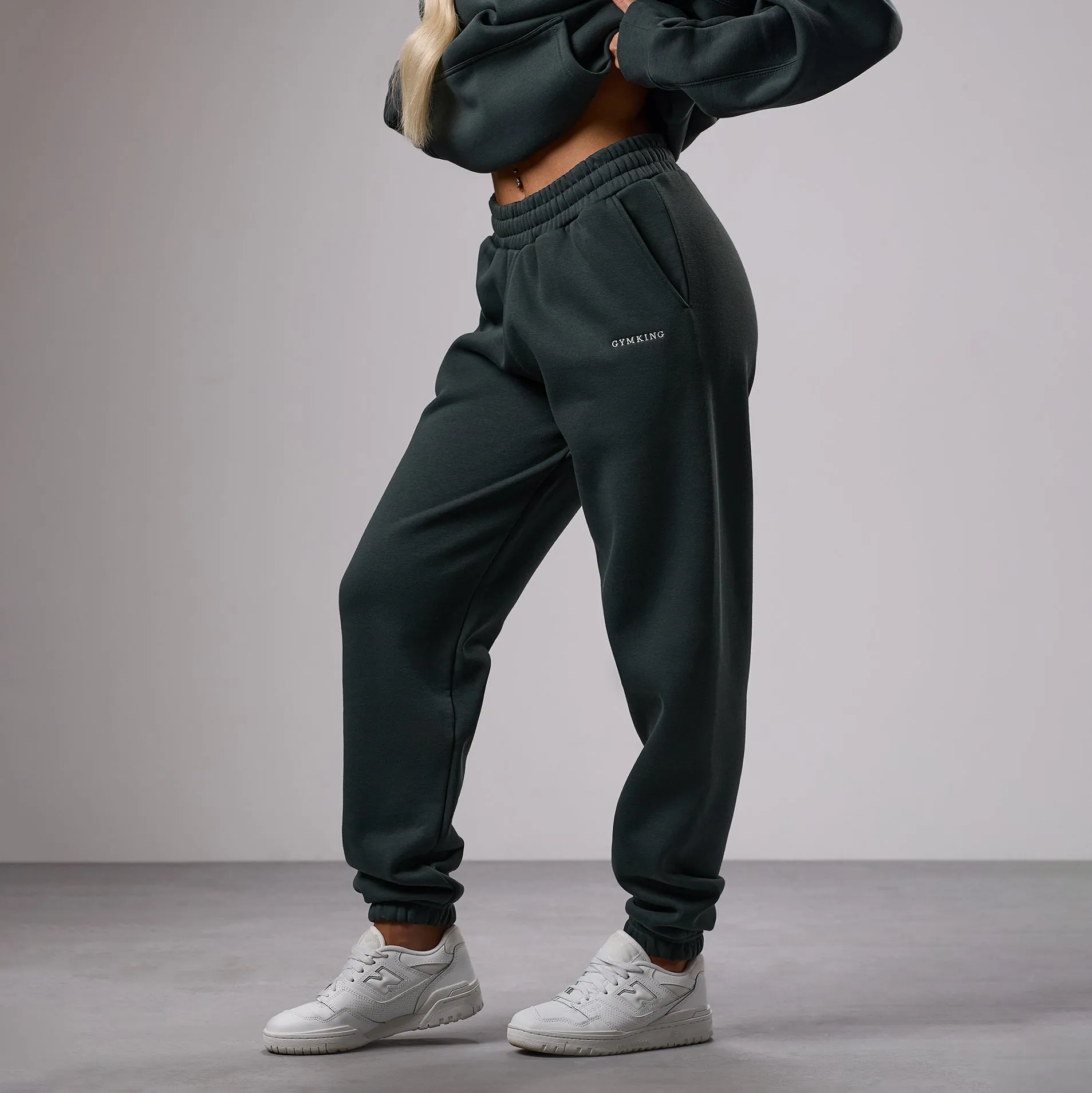 Gym King 365 Fleece Boyfriend Jogger - Green Smoke sold by The Gym King product image thumbnail 2