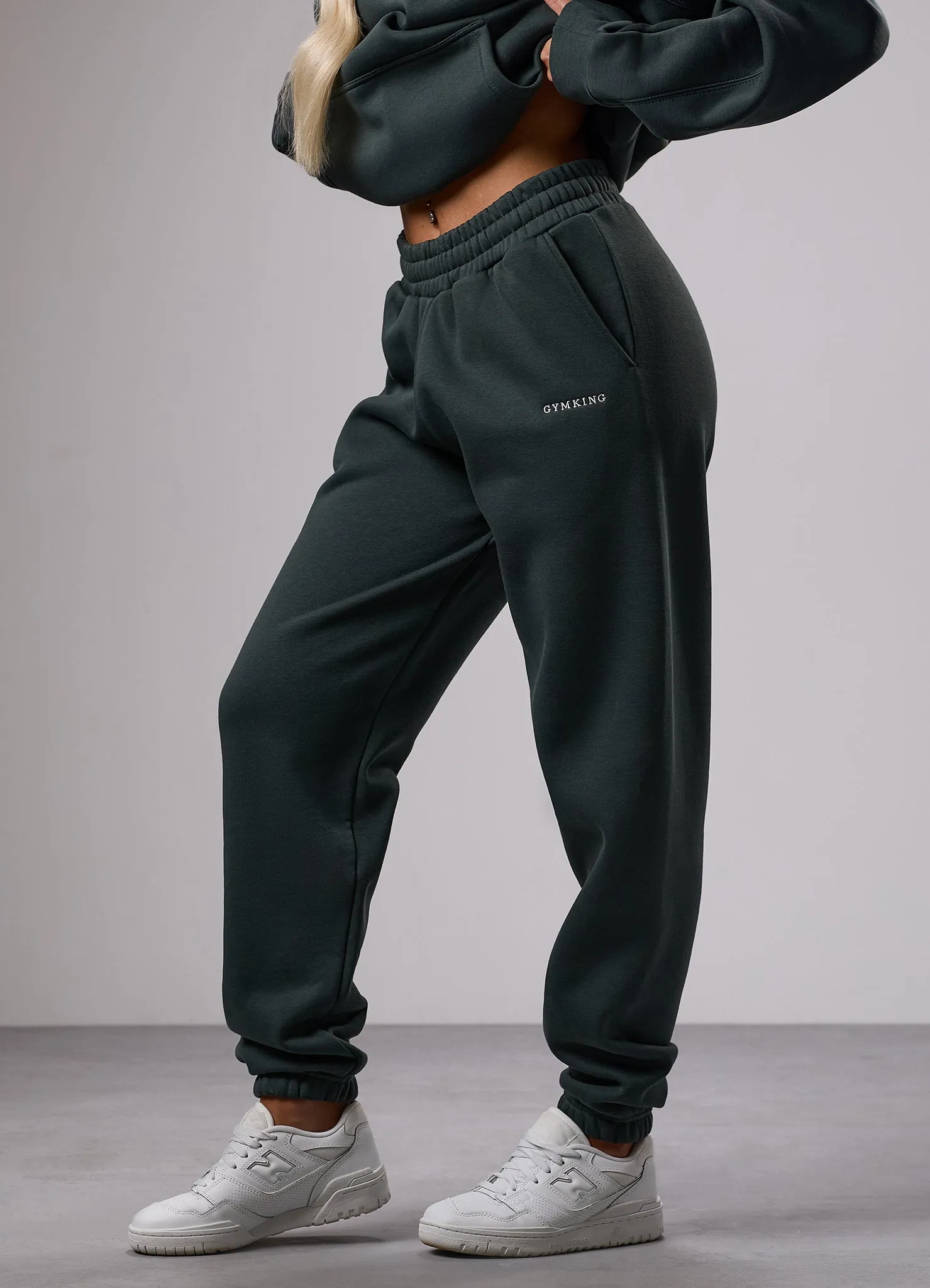 Gym King 365 Fleece Boyfriend Jogger - Green Smoke sold by The Gym King