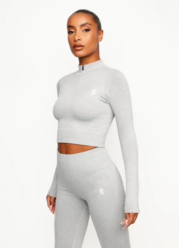 Gym King Balance 1/4 Zip - Mid Grey Marl sold by The Gym King