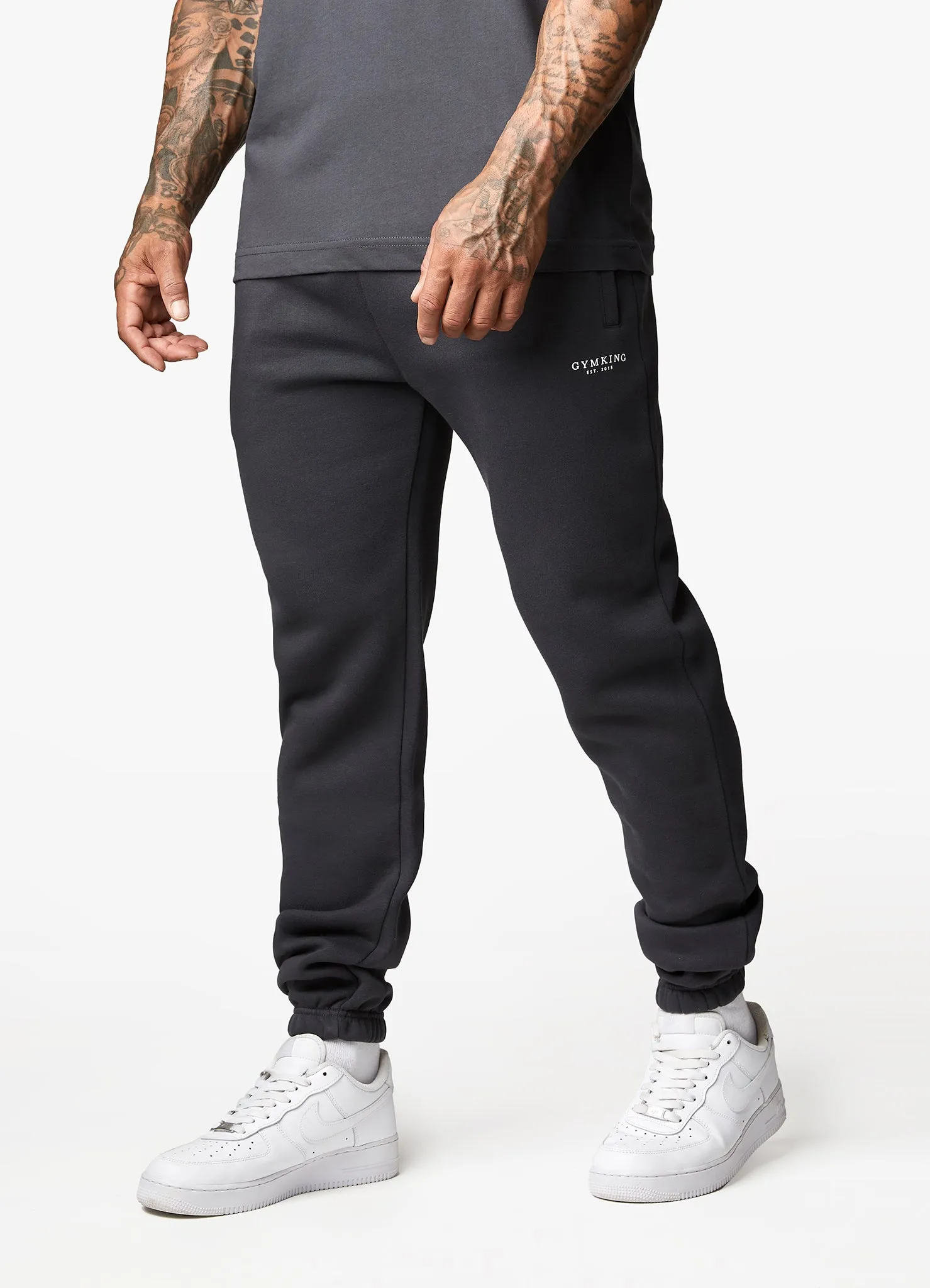 Gym King Oversized Logo Jogger - Dark Pewter sold by The Gym King