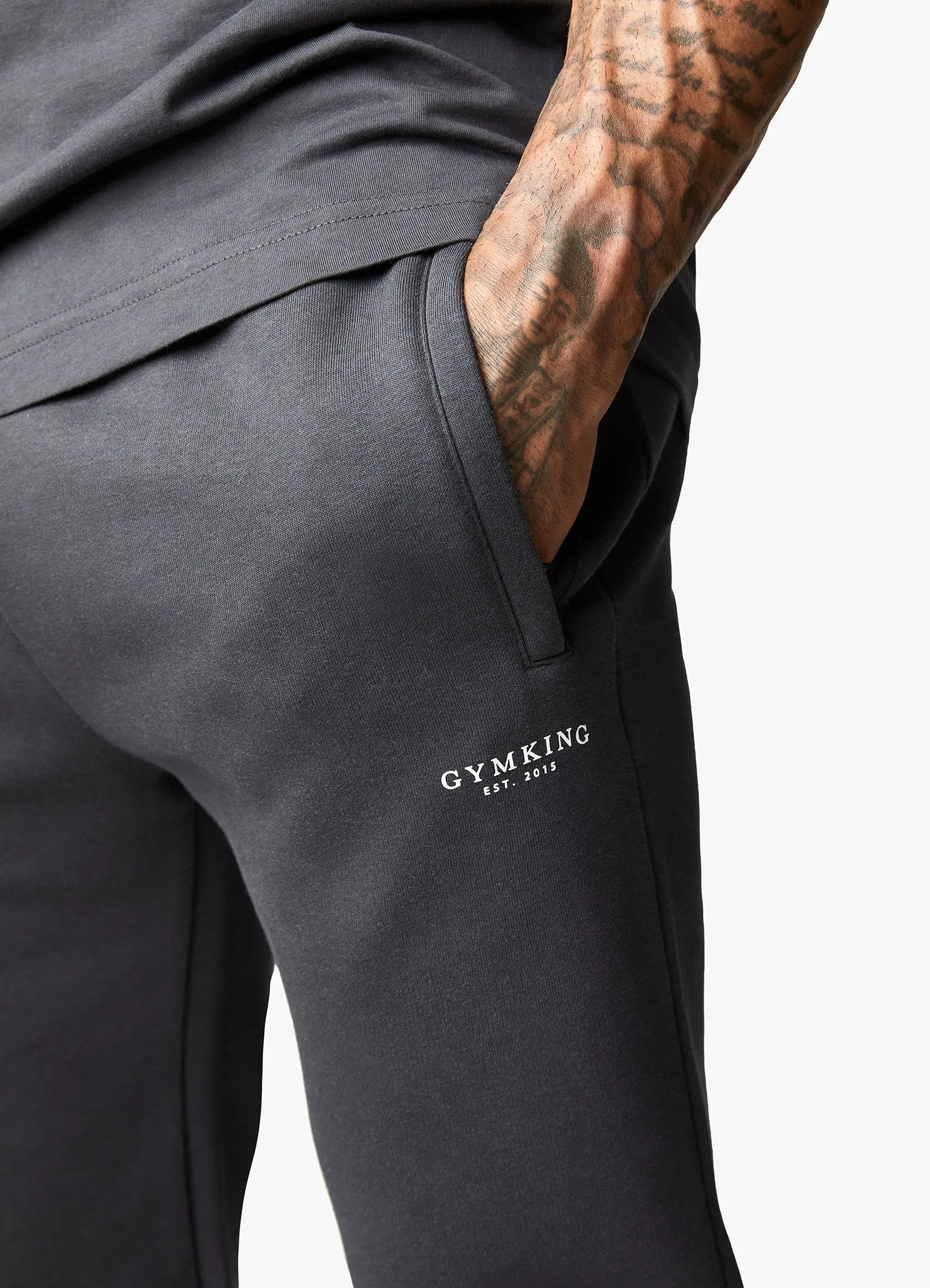 Gym King Oversized Logo Jogger - Dark Pewter sold by The Gym King product image thumbnail 3