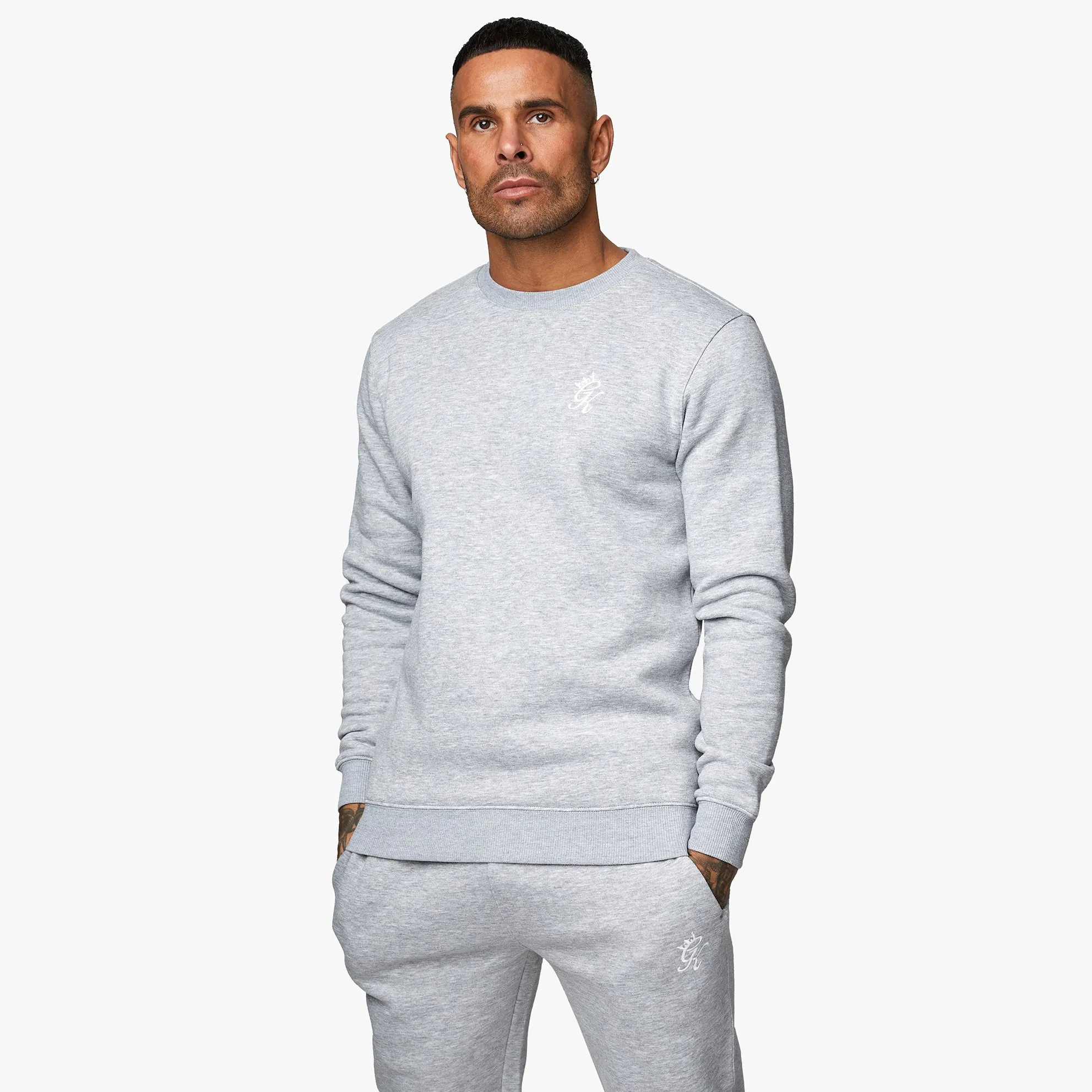 Gym King Fundamental Fleece Sweatshirt - Grey Marl sold by The Gym King product image thumbnail 2