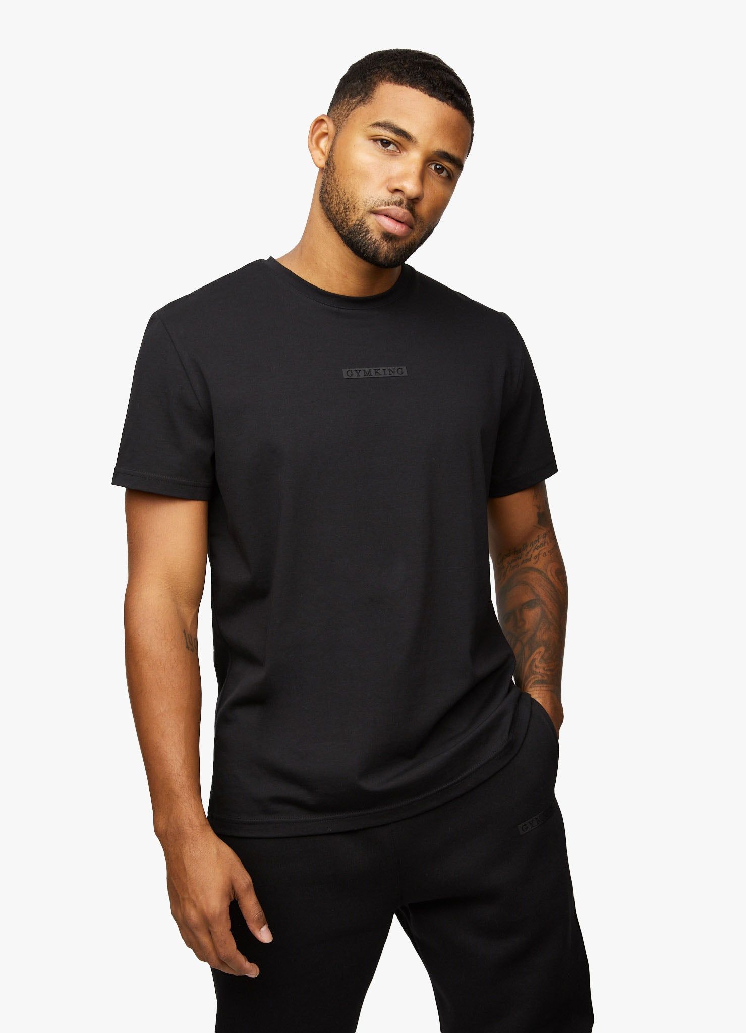 Gym King Box Logo Tee - Black sold by The Gym King