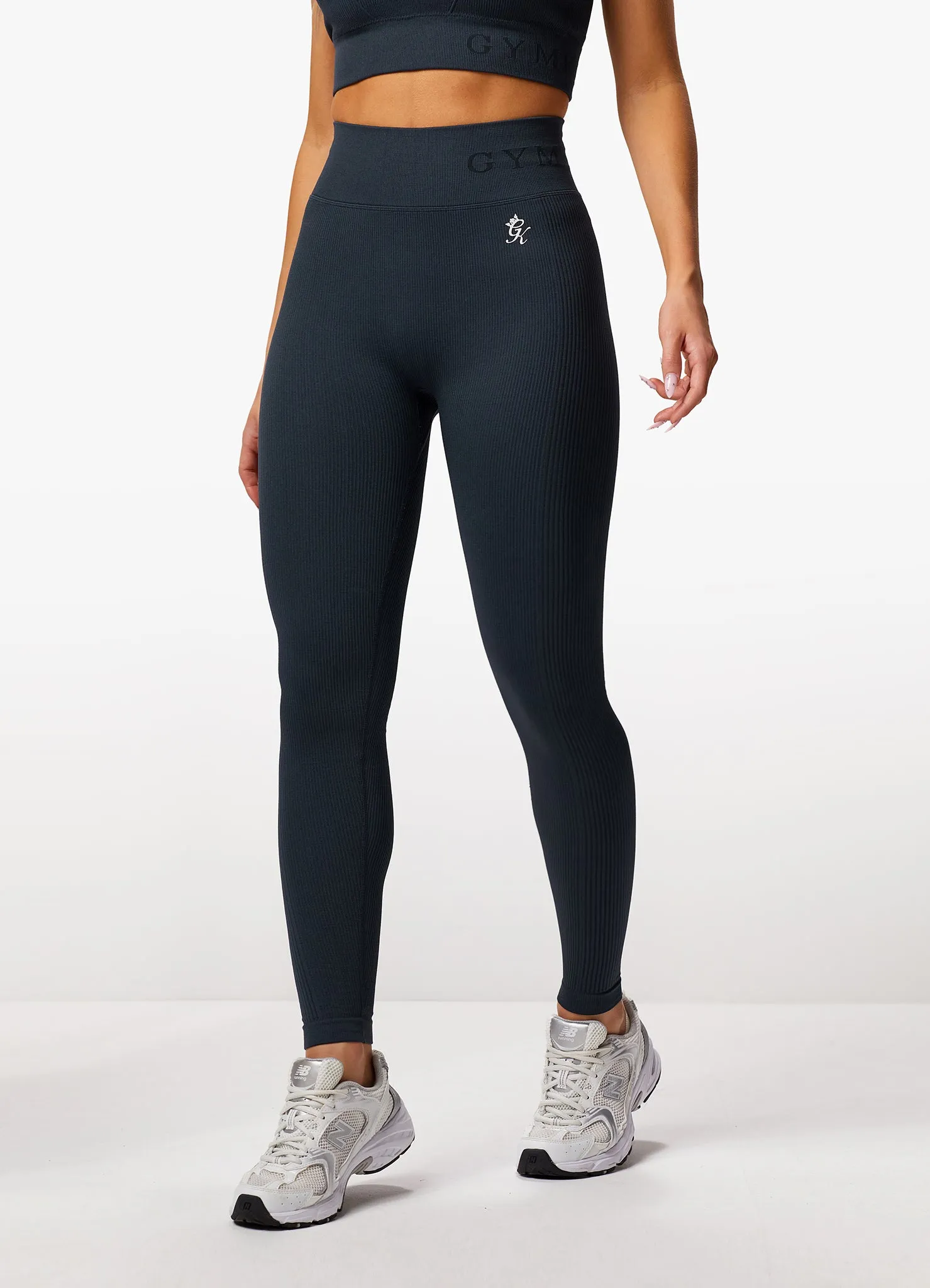 Gym King Formation Rib Legging - Deep Slate Blue sold by The Gym King