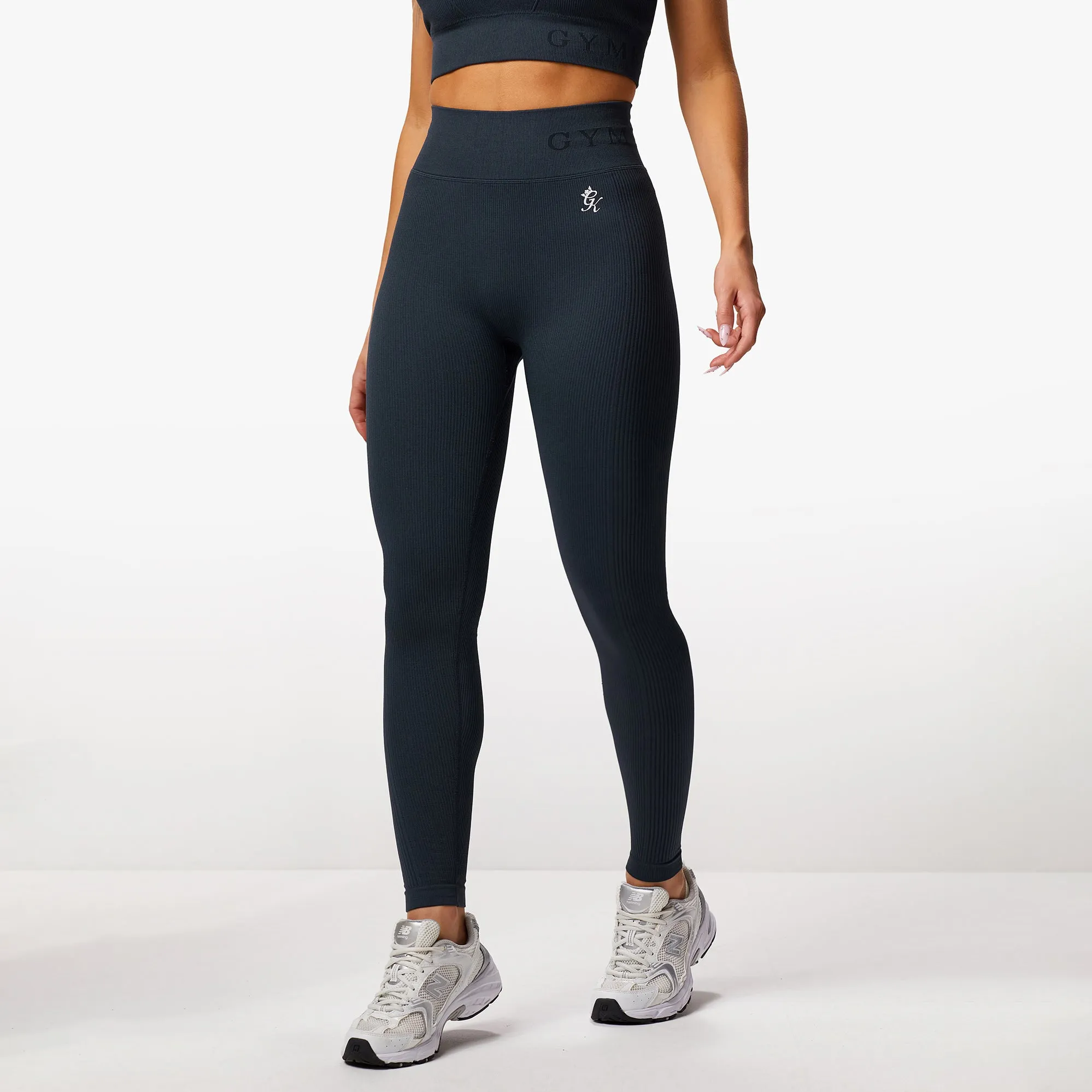 Gym King Formation Rib Legging - Deep Slate Blue sold by The Gym King product image thumbnail 2