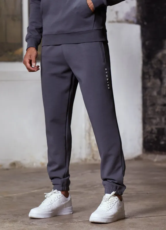 Gym King Linear Print Interlock Jogger - Graphite sold by The Gym King
