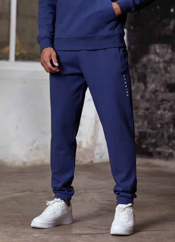 Gym King Linear Print Interlock Jogger - Indigo Blue sold by The Gym King
