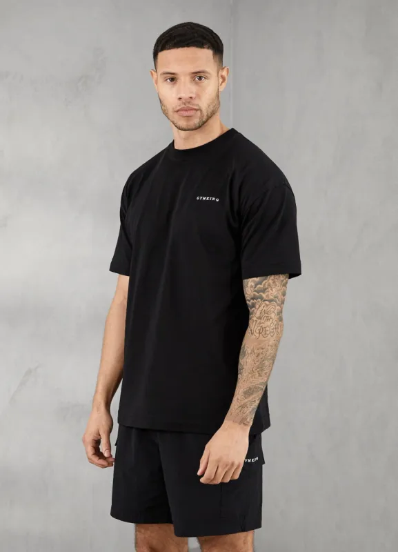 Gym King Premium Linear Tee - Black sold by The Gym King