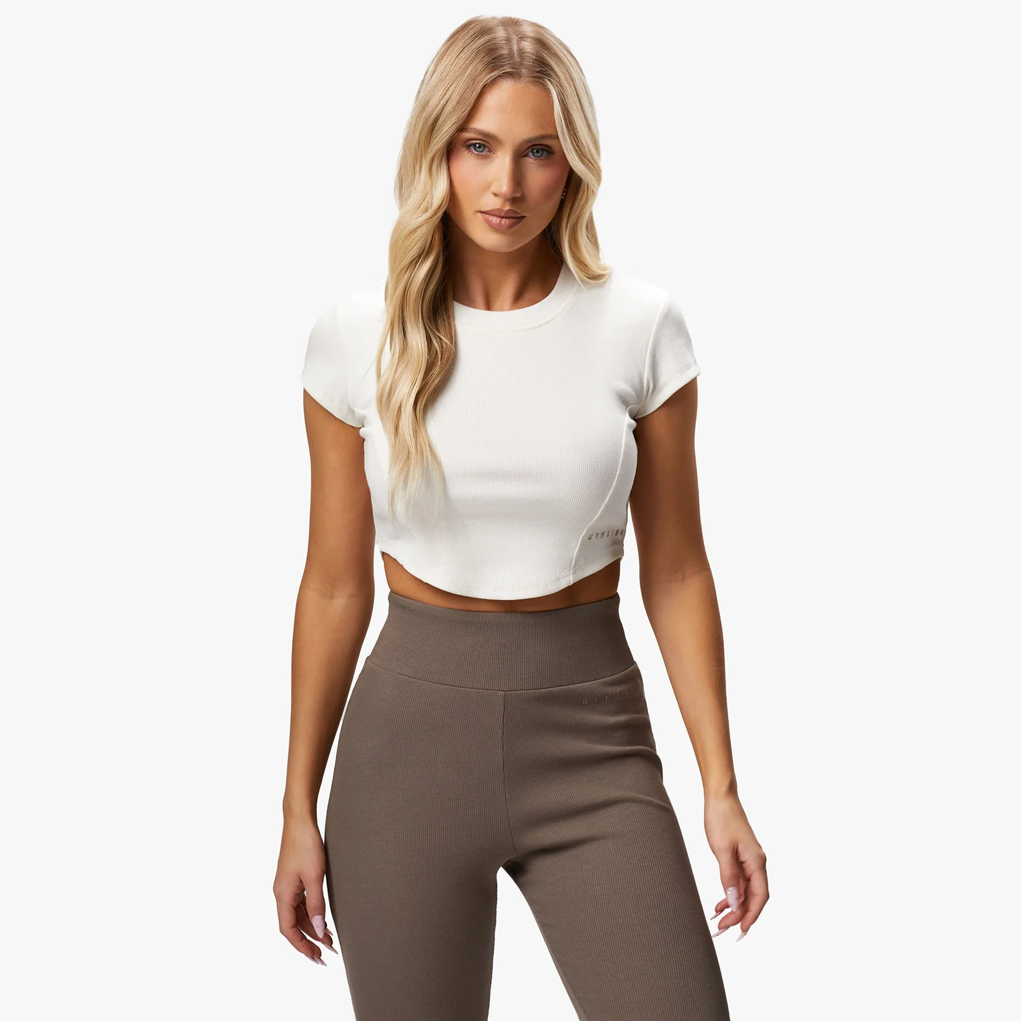 Gym King Refresh Contoured Rib Top - Cream sold by The Gym King product image thumbnail 2