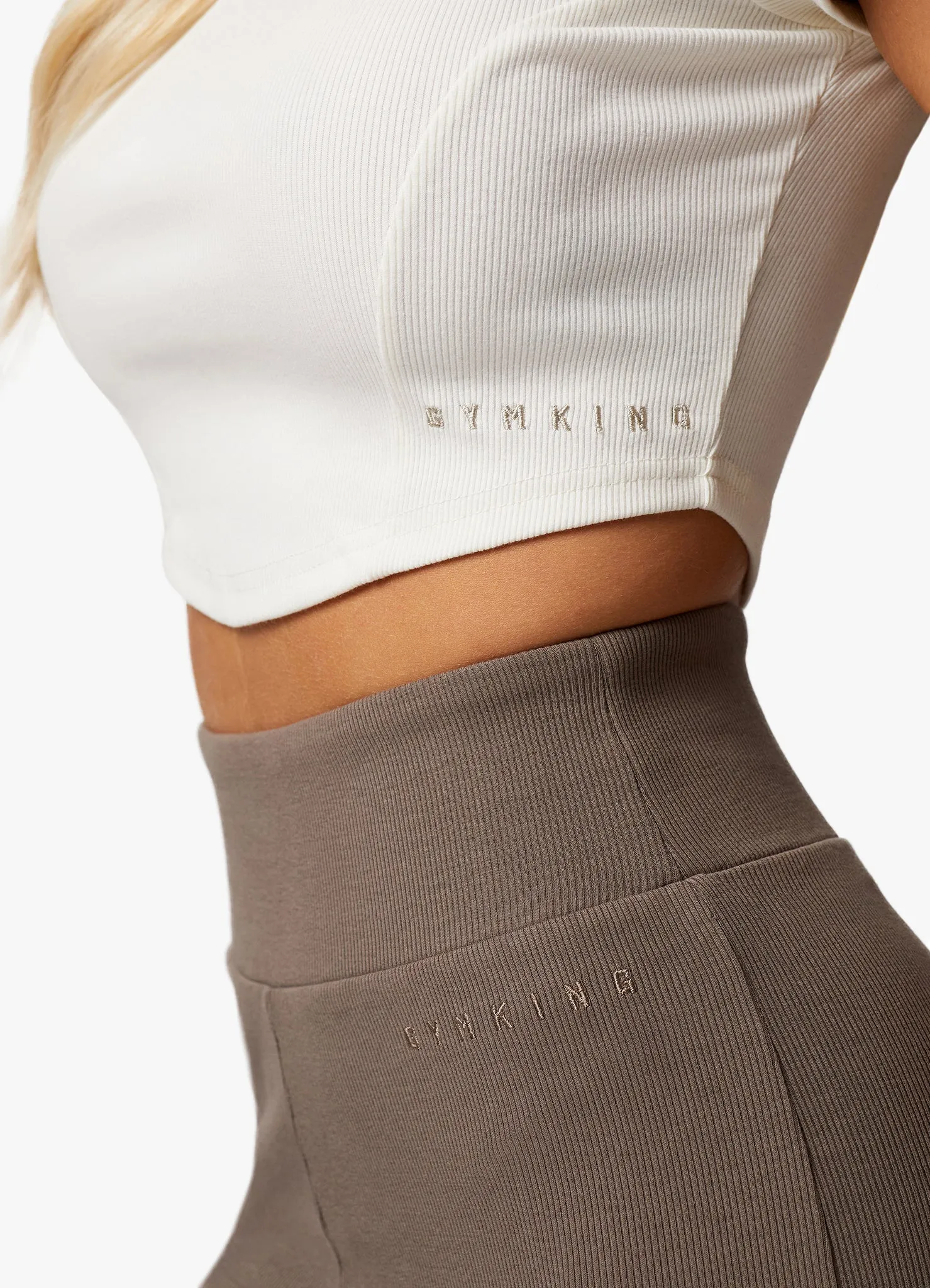 Gym King Refresh Contoured Rib Top - Cream sold by The Gym King product image thumbnail 3