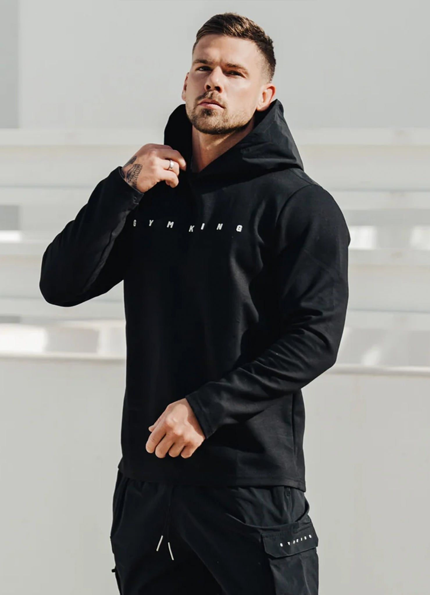 Gym King Rebellion Hood - Black sold by The Gym King