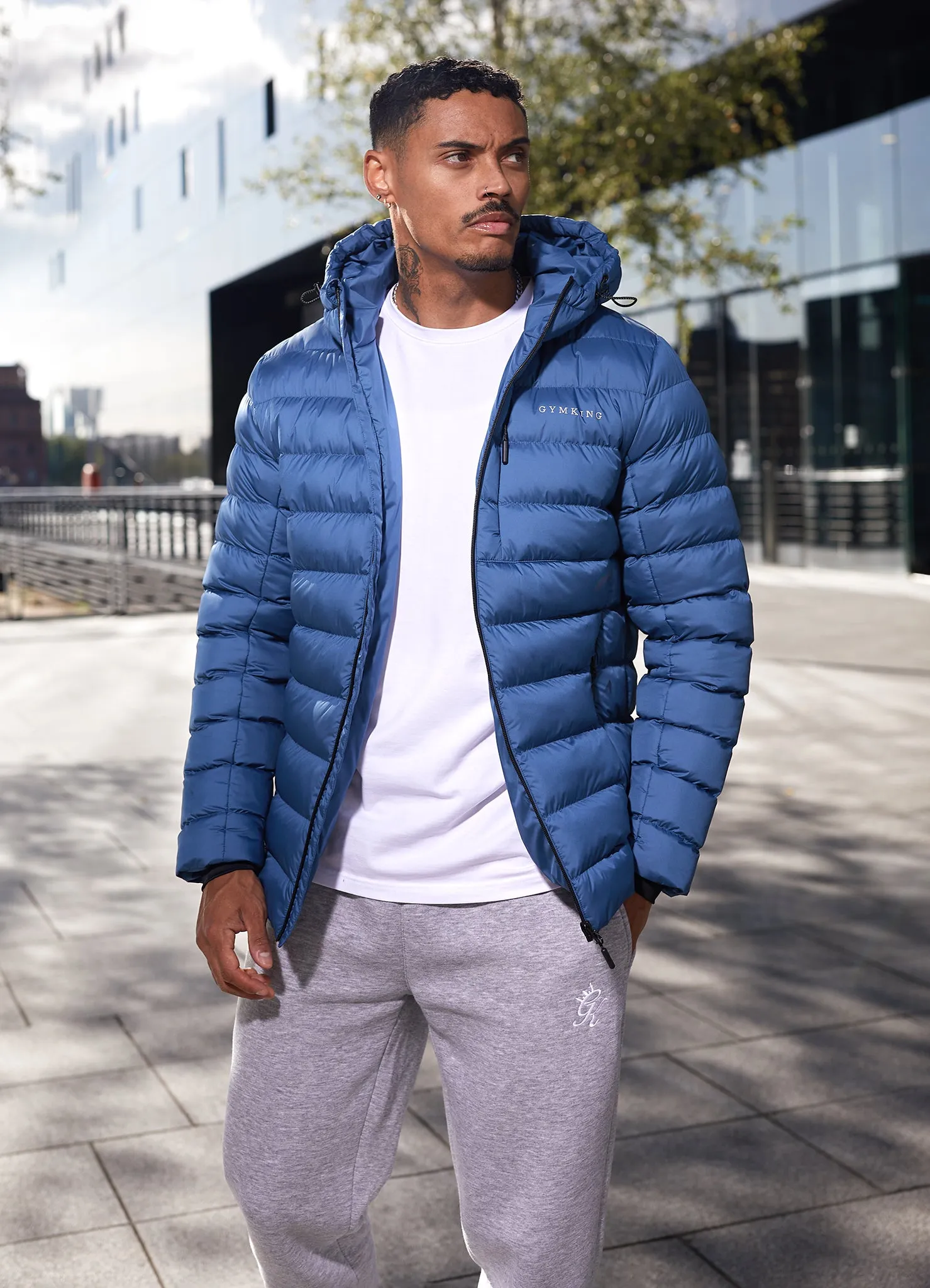 Gym King Reflect Puffer Jacket -Moonlight Blue sold by The Gym King
