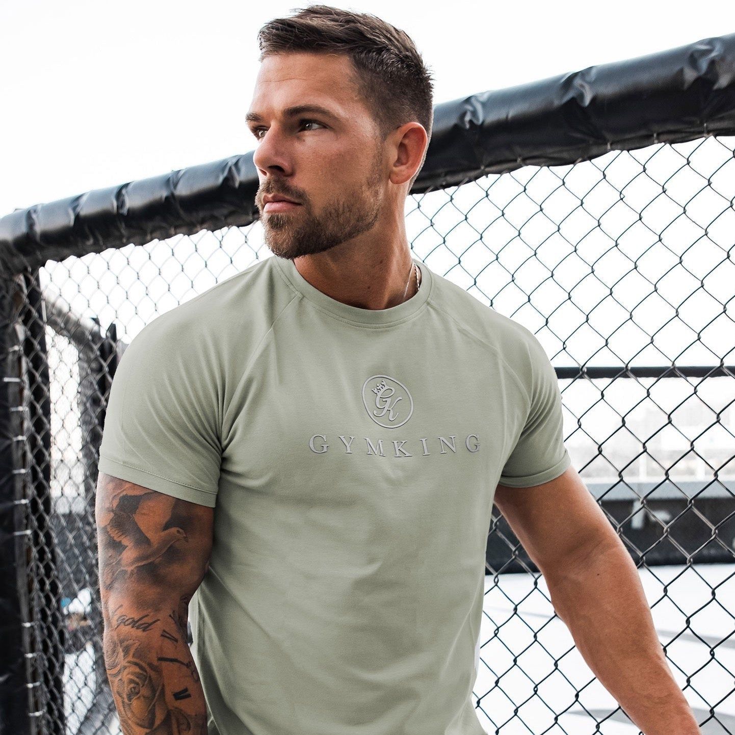 Gym King Pro Jersey Tee - Soft Khaki sold by The Gym King product image thumbnail 2