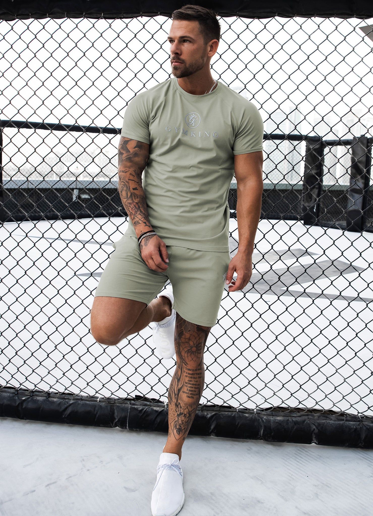 Gym King Pro Jersey Tee - Soft Khaki sold by The Gym King product image thumbnail 4