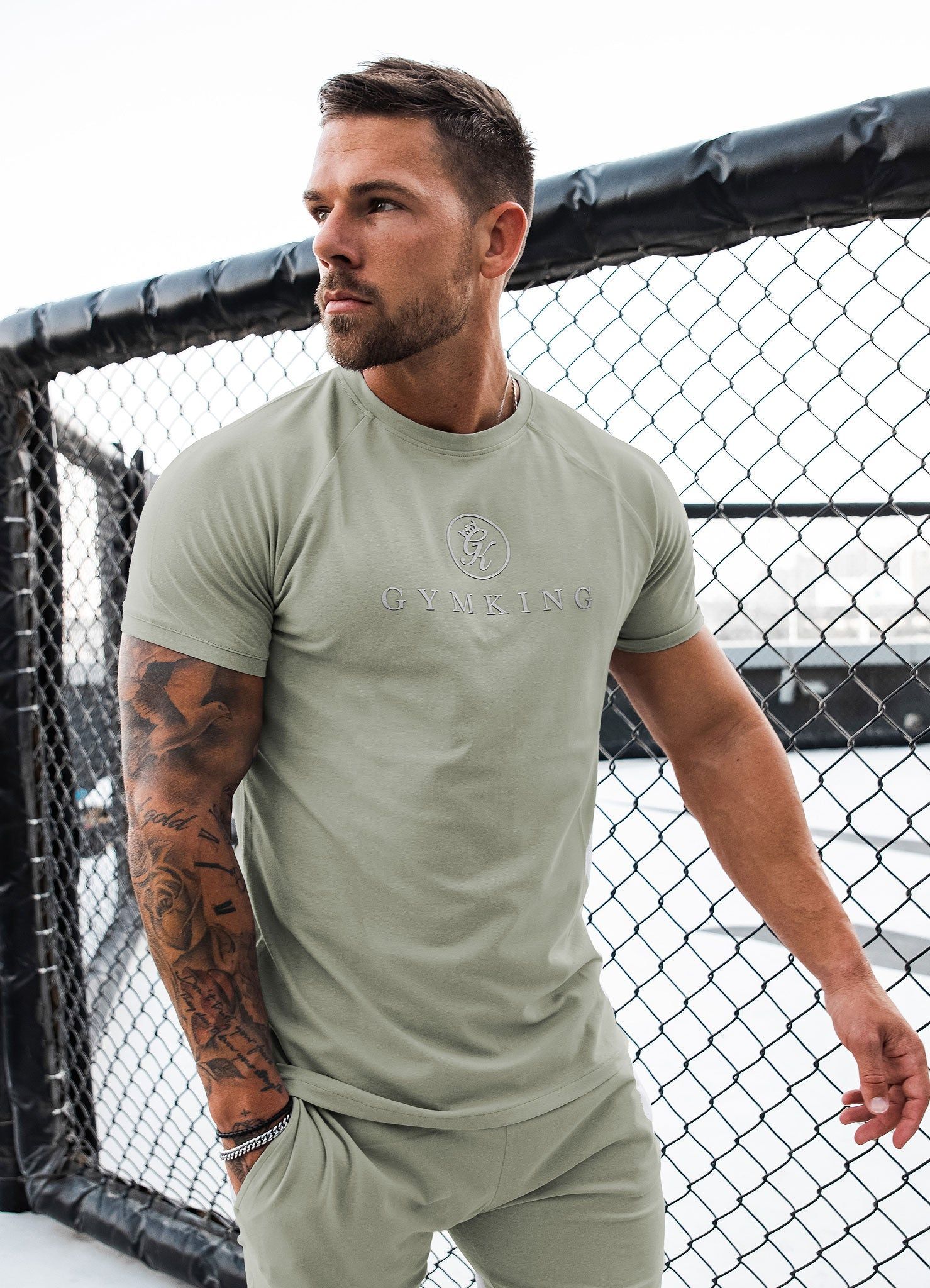 Gym King Pro Jersey Tee - Soft Khaki sold by The Gym King