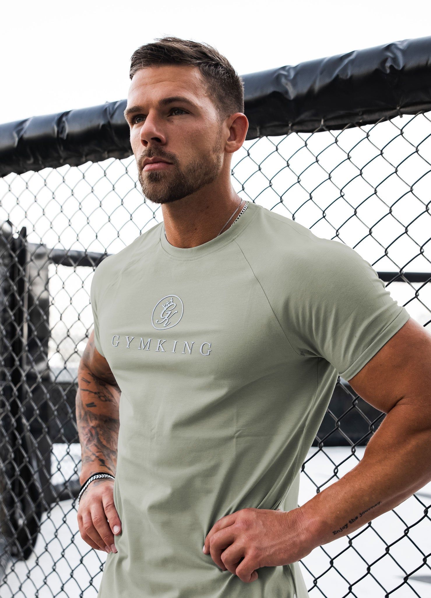 Gym King Pro Jersey Tee - Soft Khaki sold by The Gym King product image thumbnail 3