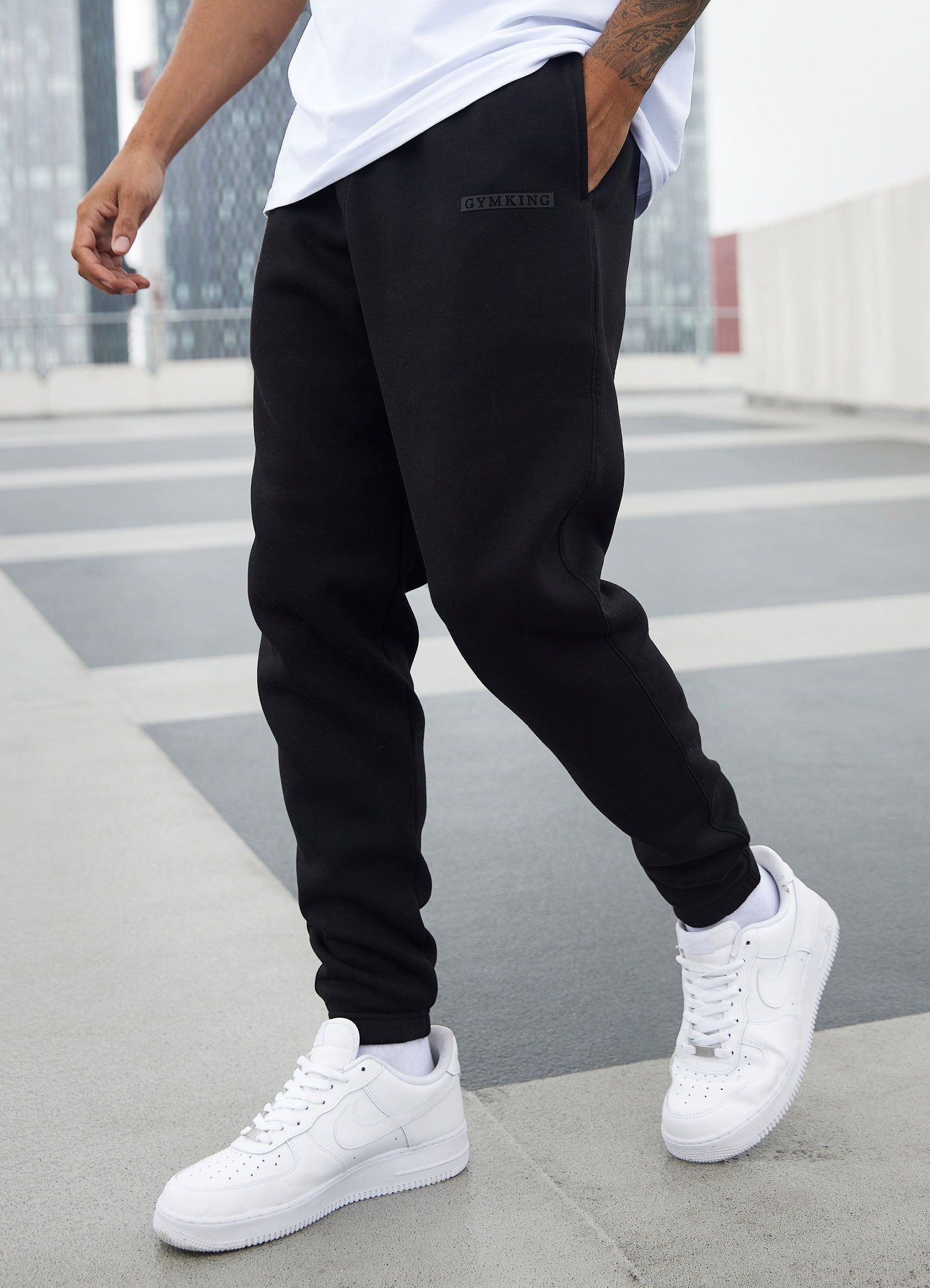 Gym King Box Logo Jogger - Black sold by The Gym King