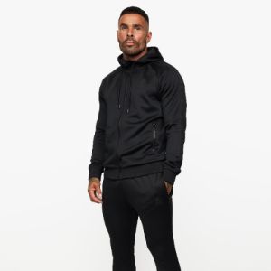 Gym King Poly Tracksuit Top - Black sold by The Gym King